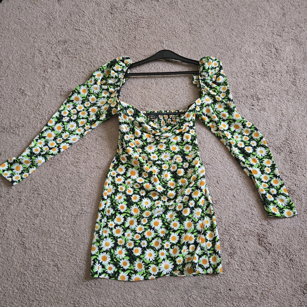 AFRIM Floral Puff Sleeve Dress